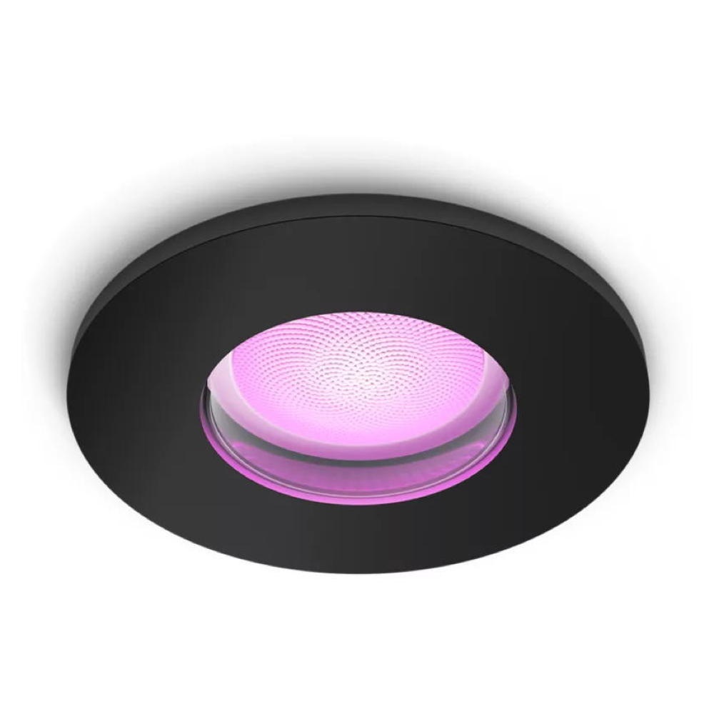 Philips Hue LED-Einbauspot Xamento, schwarz Ø 9,4 cm CCT RGB günstig online kaufen