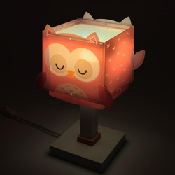 Tischleuchte Little Pink Owl in Rosa E14