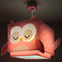 Pendelleuchte Little Pink Owl in Rosa E27