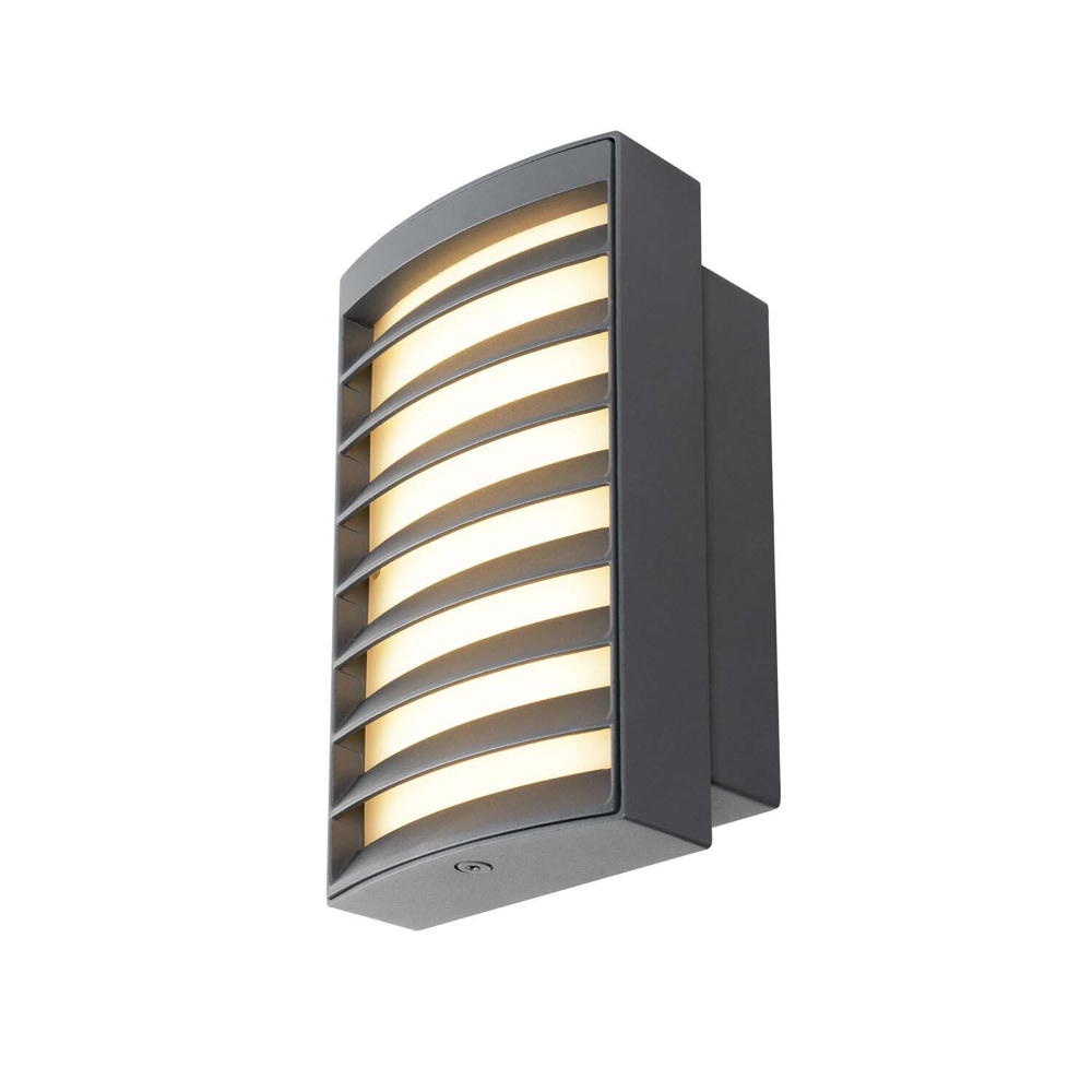 SLV Rasterlys Aussenwandleuchte, Wandleuchte außen, Aussendeckenleuchte Hauseingang Garage & Carport Garten LED IP65 modern Anthrazit Aluminium