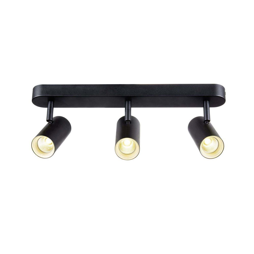 LED Led Wand- und Deckenleuchte Noblo in Schwarz und Bronze 3X 19W 7080Lm günstig online kaufen