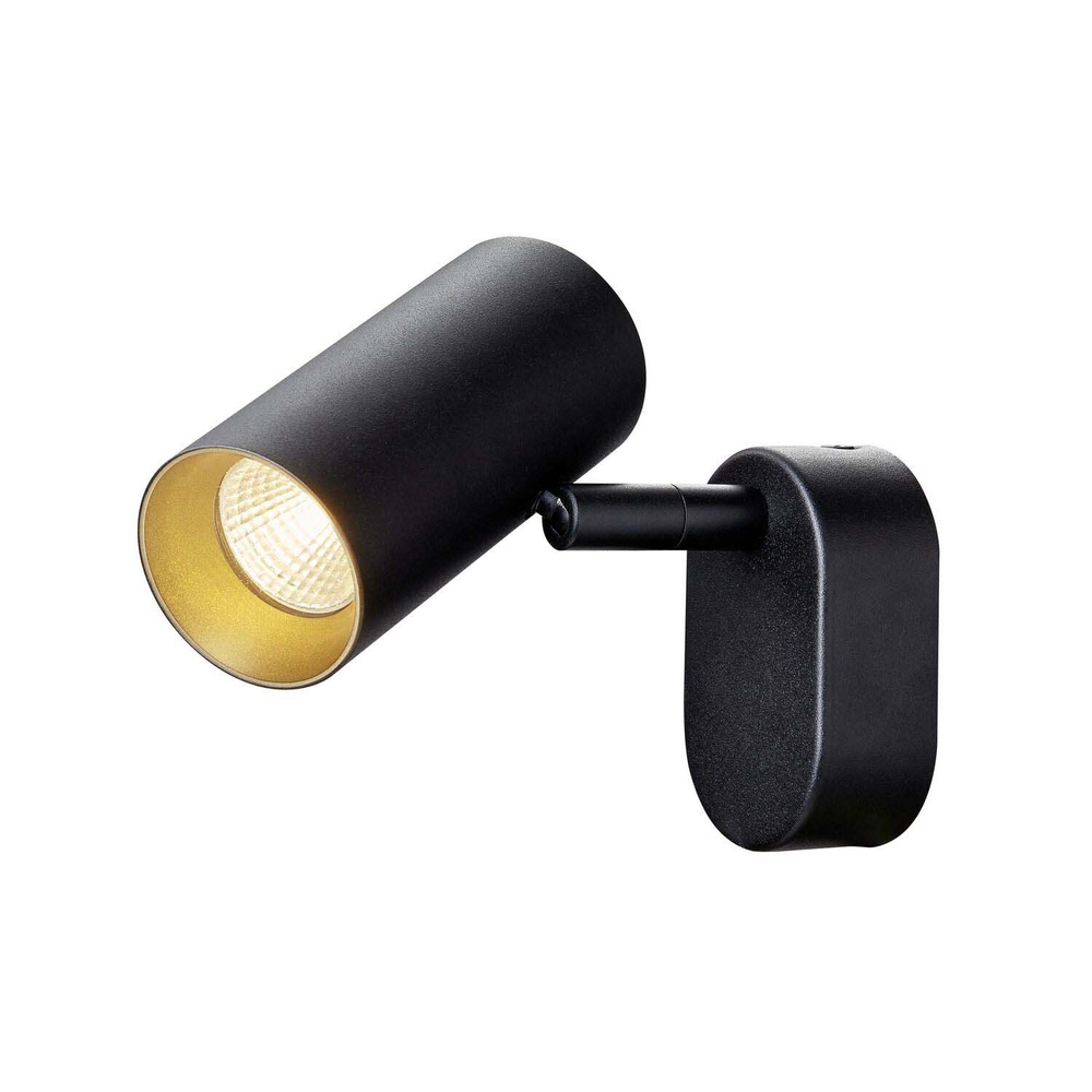 LED Led Wand- und Deckenleuchte Noblo in Schwarz und Gold 6W 750Lm günstig online kaufen