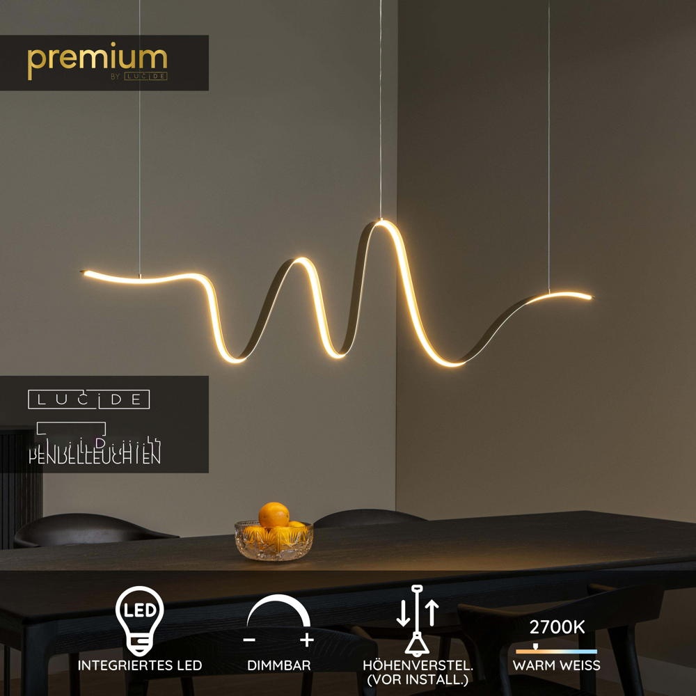 LED Pendelleuchte Lambada in Gold-matt 33W 3100lm günstig online kaufen