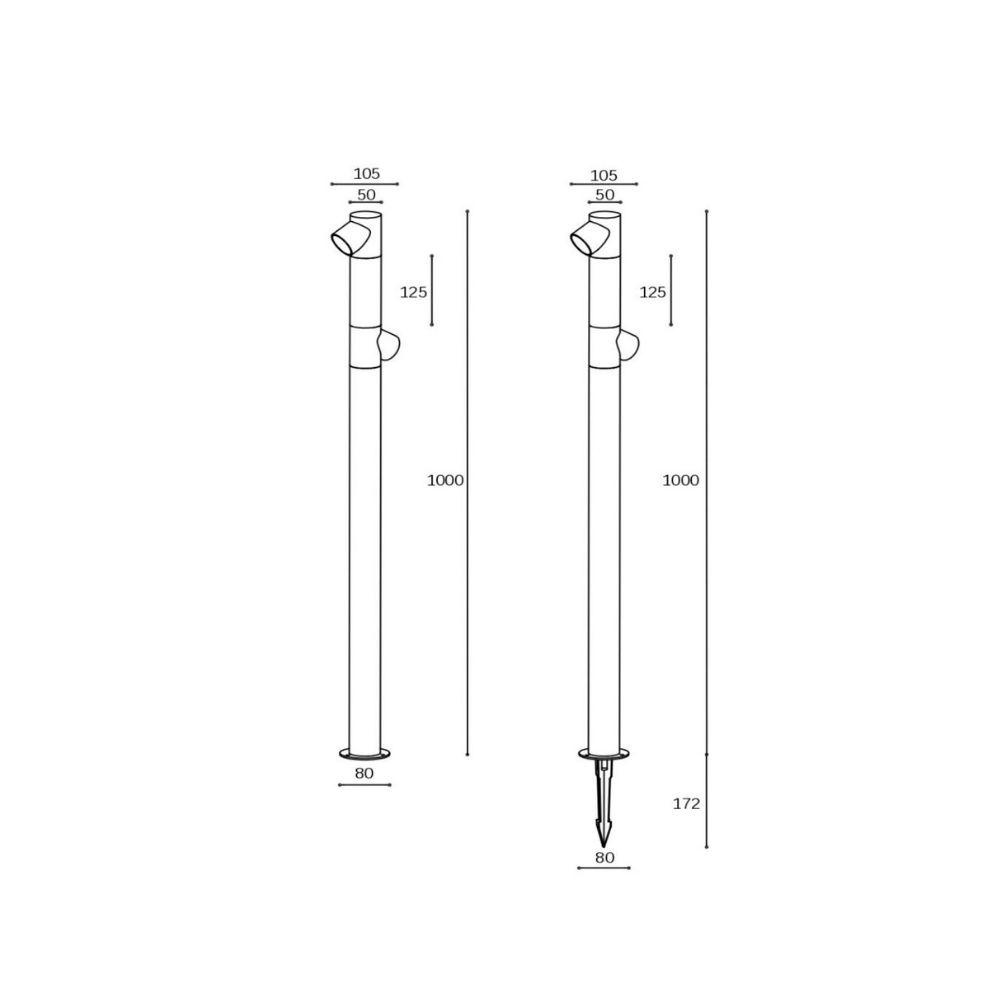 LED Wegeleuchte Ibamba in Schwarz 2x 6W 660lm IP65 günstig online kaufen