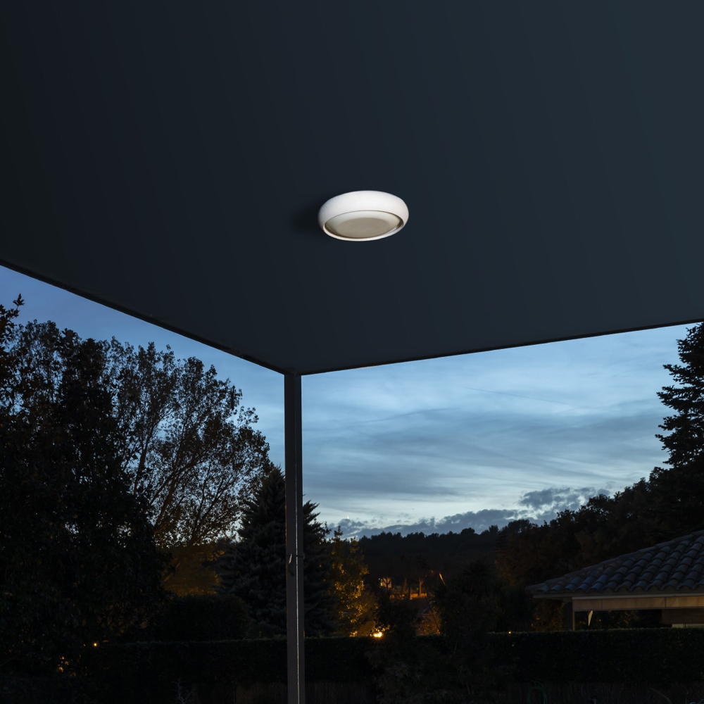 LED Deckenleuchte Anga in Weiß 24W 1794lm IP44 günstig online kaufen