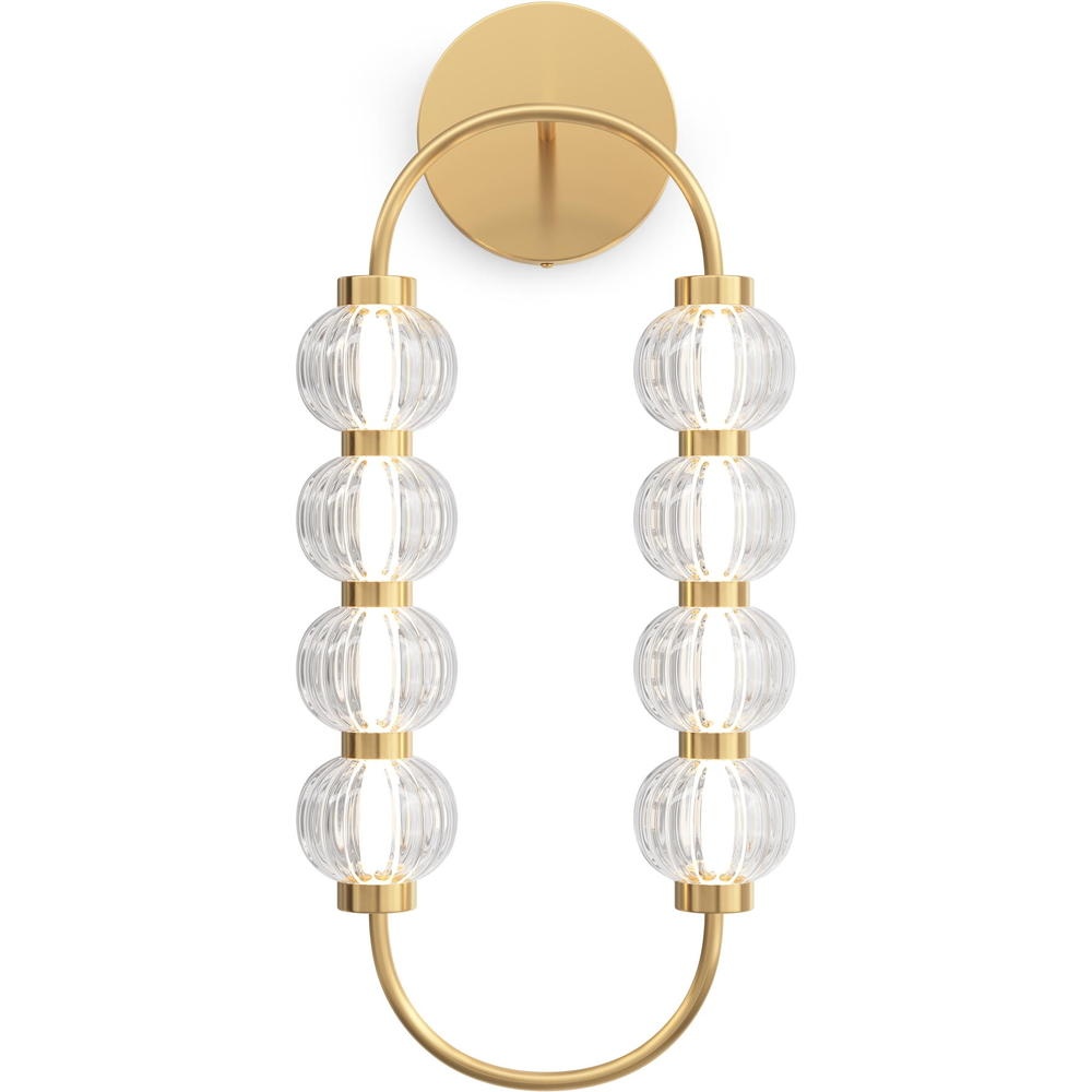 LED Wandleuchte Amulet in Transparent und Gold 16W 800lm