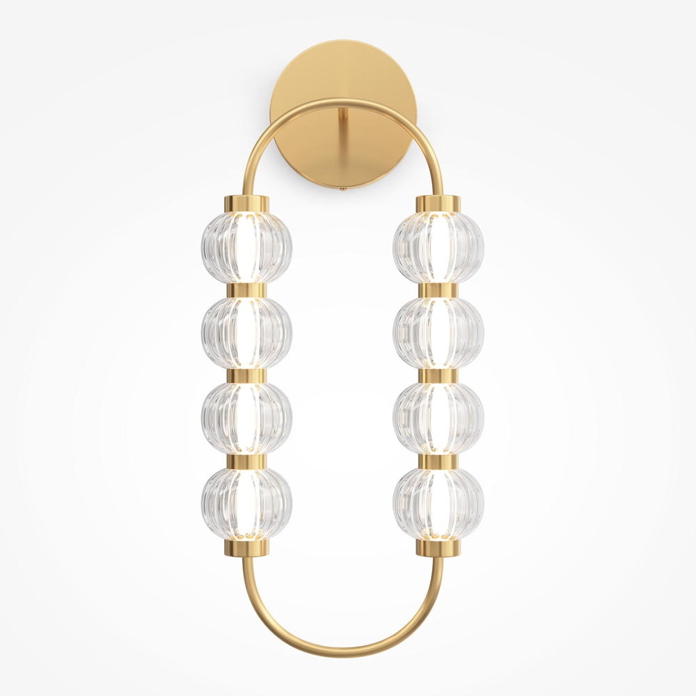 LED Wandleuchte Amulet in Transparent und Gold 16W 800lm günstig online kaufen