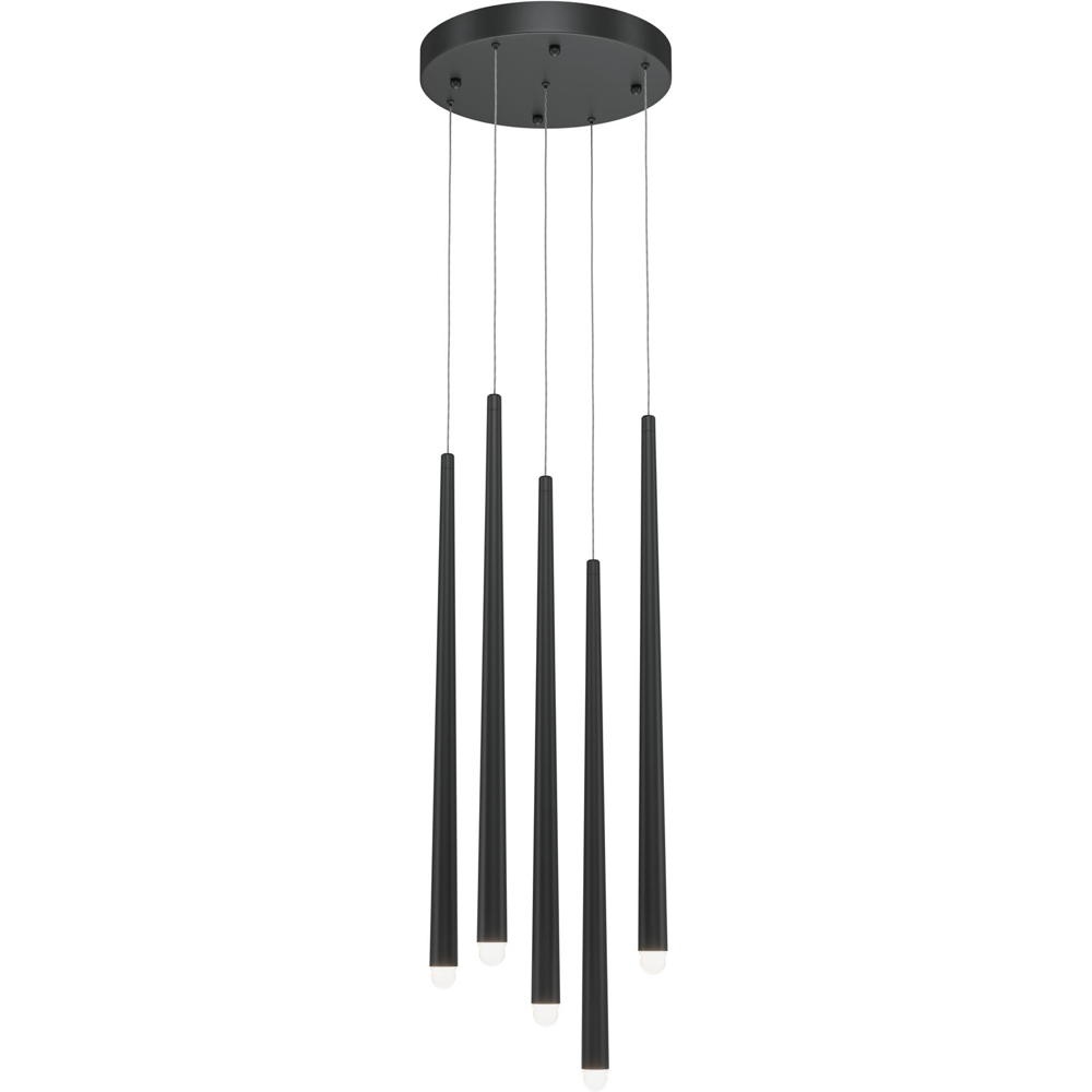 LED Pendelleuchte Cascade in Schwarz und Weiß 5x 6,2W 2400lm