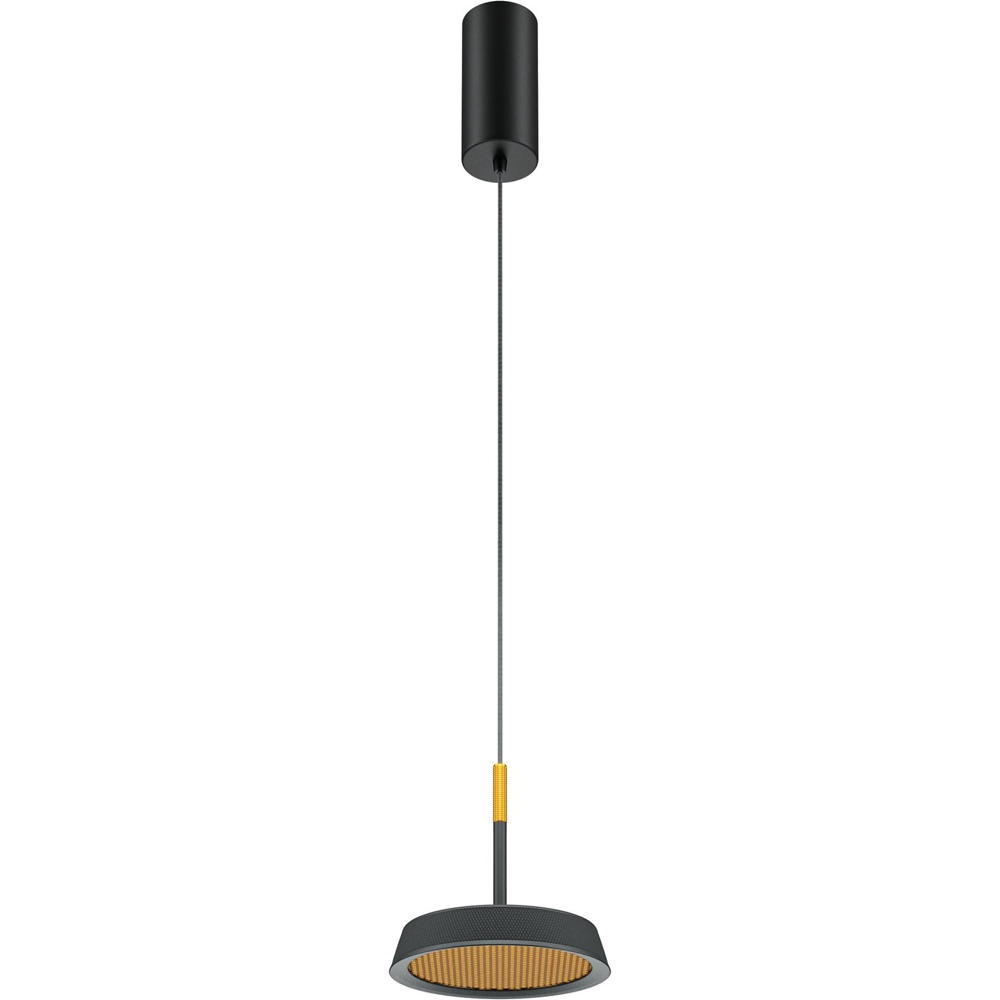 LED Pendelleuchte El in Schwarz und Gold 12W 650lm