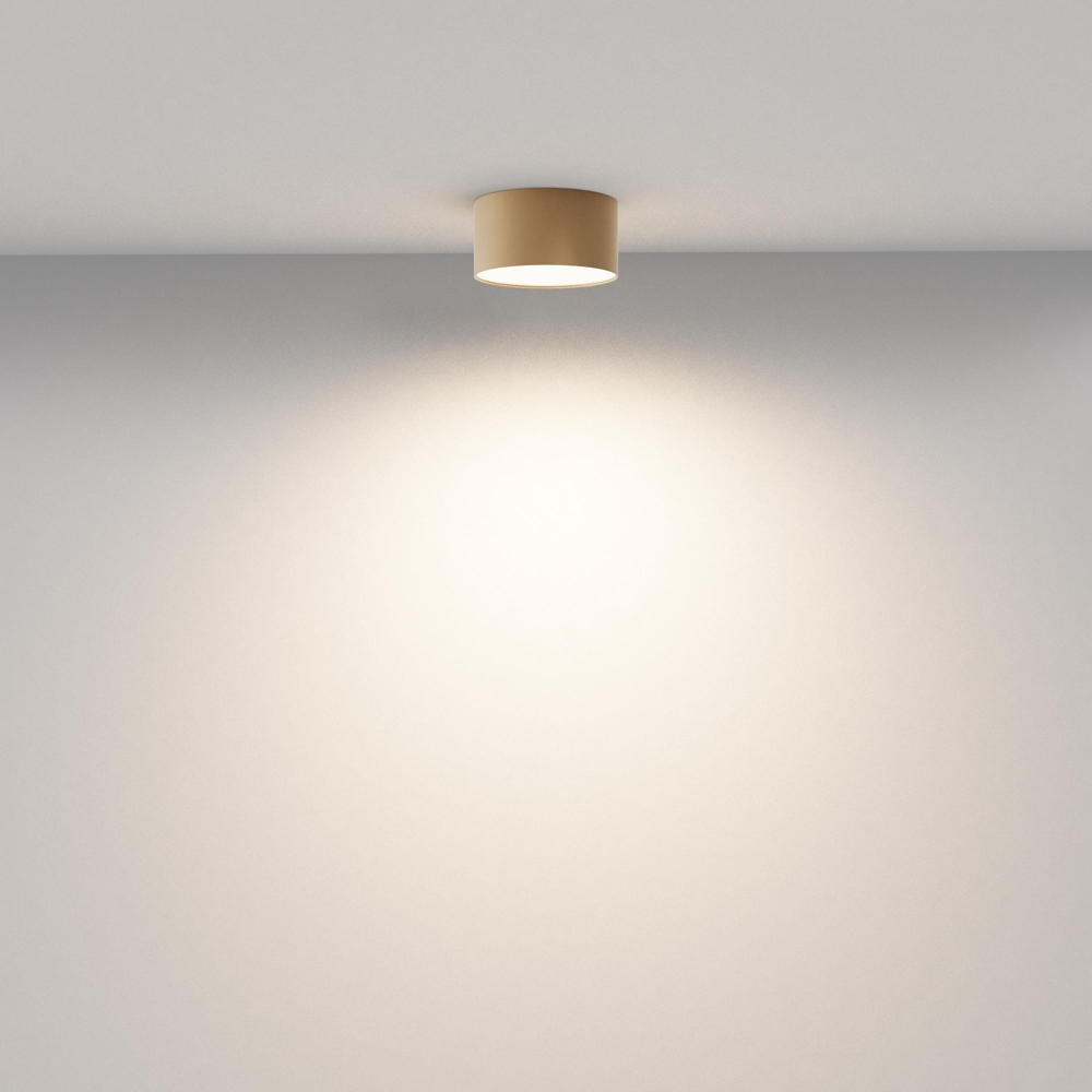 LED Deckenleuchte Zon in Gold-matt 12W 600lm günstig online kaufen