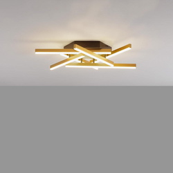 LED Deckenleuchte Hyde in Gold-gebürstet und Schwarz...