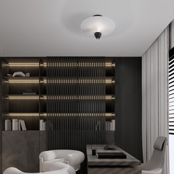 LED Deckenleuchte Luet in Weiß und Schwarz 11W 908lm