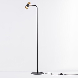 Stehleuchte Pongo in Schwarz und Gold GU10