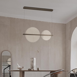 LED Pendelleuchte Noah in Kaffee und Transparent 2x 21,5W...