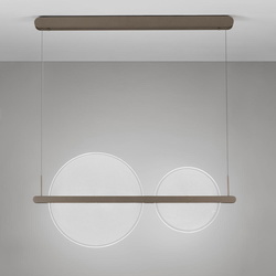 LED Pendelleuchte Noah in Kaffee und Transparent 2x 21,5W...