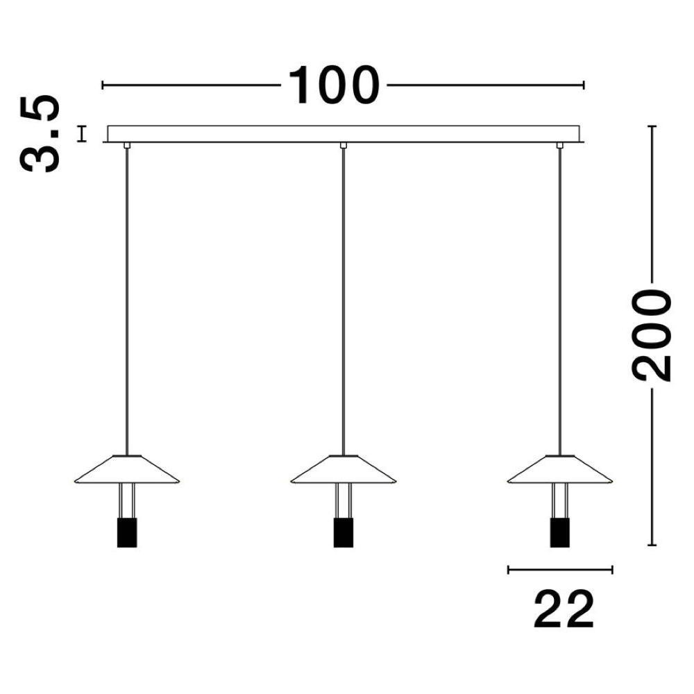 LED Pendelleuchte Anafi in Weiß und Schwarz 3x 8W 849,99lm günstig online kaufen