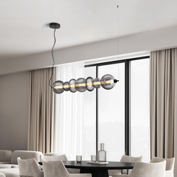LED Pendelleuchte Bally in Schwarz-transparent und...