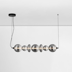 LED Pendelleuchte Bally in Schwarz-transparent und...
