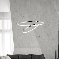 LED Pendelleuchte Aria in Chrom 2x 37W 4025lm