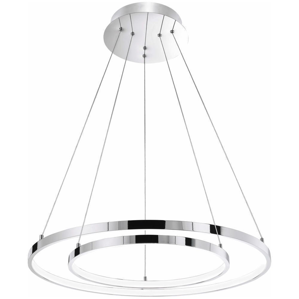 LED Pendelleuchte Aria in Chrom 2x 37W 4025lm günstig online kaufen