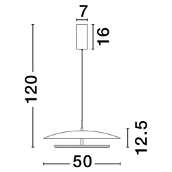 LED Pendelleuchte Olos in Weiß und Chrom 37W 1786lm
