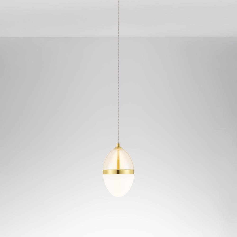 LED Pendelleuchte Egna in Gold und Weiß 20W 2151lm günstig online kaufen