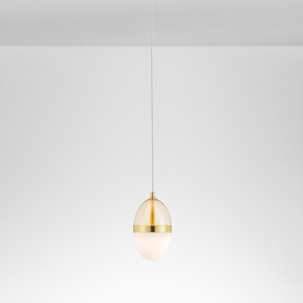 LED Pendelleuchte Egna in Gold und Weiß 13W 1447lm günstig online kaufen