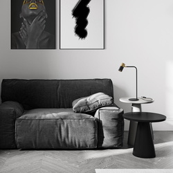 Tischleuchte Pongo in Schwarz und Gold GU10