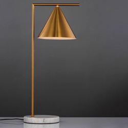 Tischleuchte Sway in Gold und Weiß E27