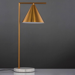 Tischleuchte Sway in Gold und Weiß E27