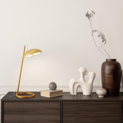 LED Tischleuchte Flute in Gold 18W 1105lm