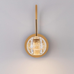 LED Wandleuchte Licio in Gold und Transparent 4W 166lm