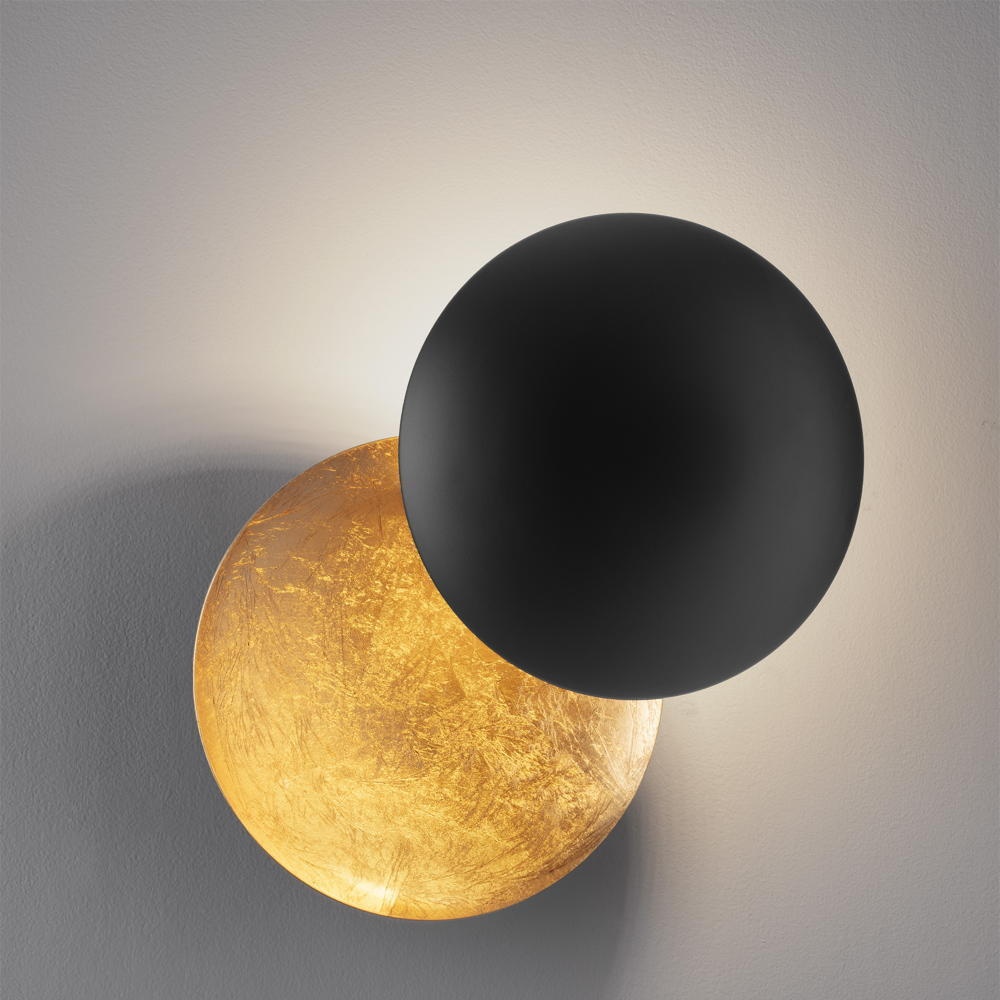 LED Wandleuchte Solei in Gold und Schwarz 6W 420lm günstig online kaufen