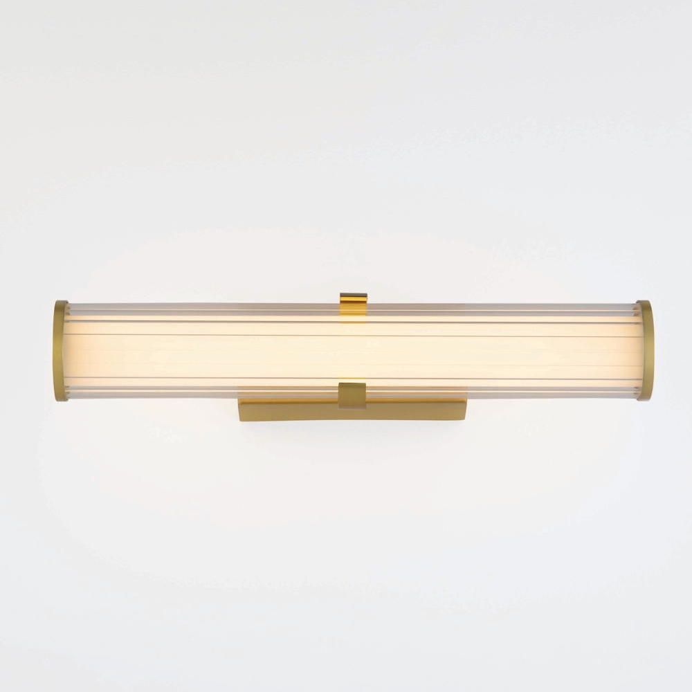 LED Wandleuchte Hedula in Transparent und Gold 13W 1164lm günstig online kaufen