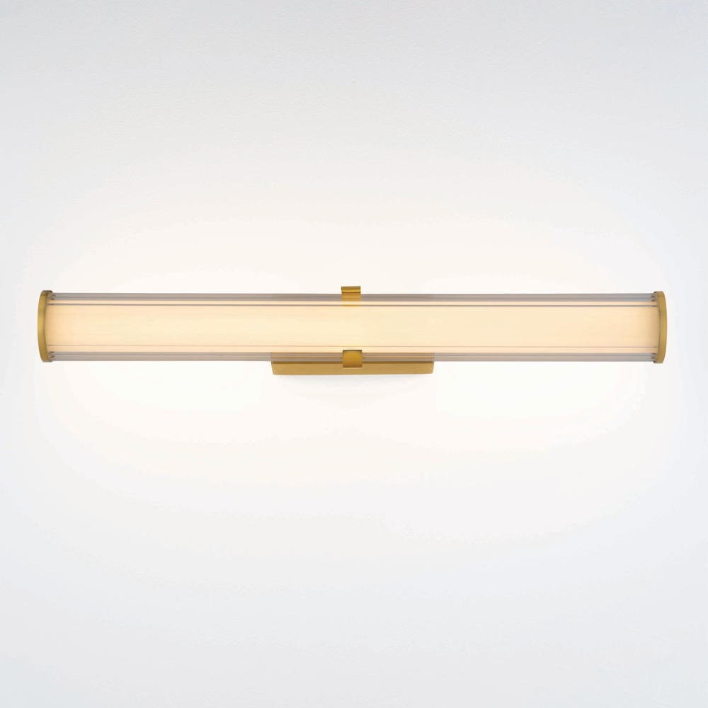 LED Wandleuchte Hedula in Transparent und Gold 23W 2555lm günstig online kaufen