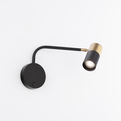Wandleuchte Pongo in Schwarz und Gold GU10