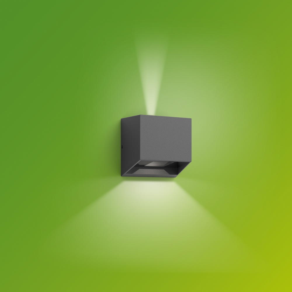 Philips LED-Außenwandleuchte Alix UE, anthrazit, Alu, IP44 günstig online kaufen