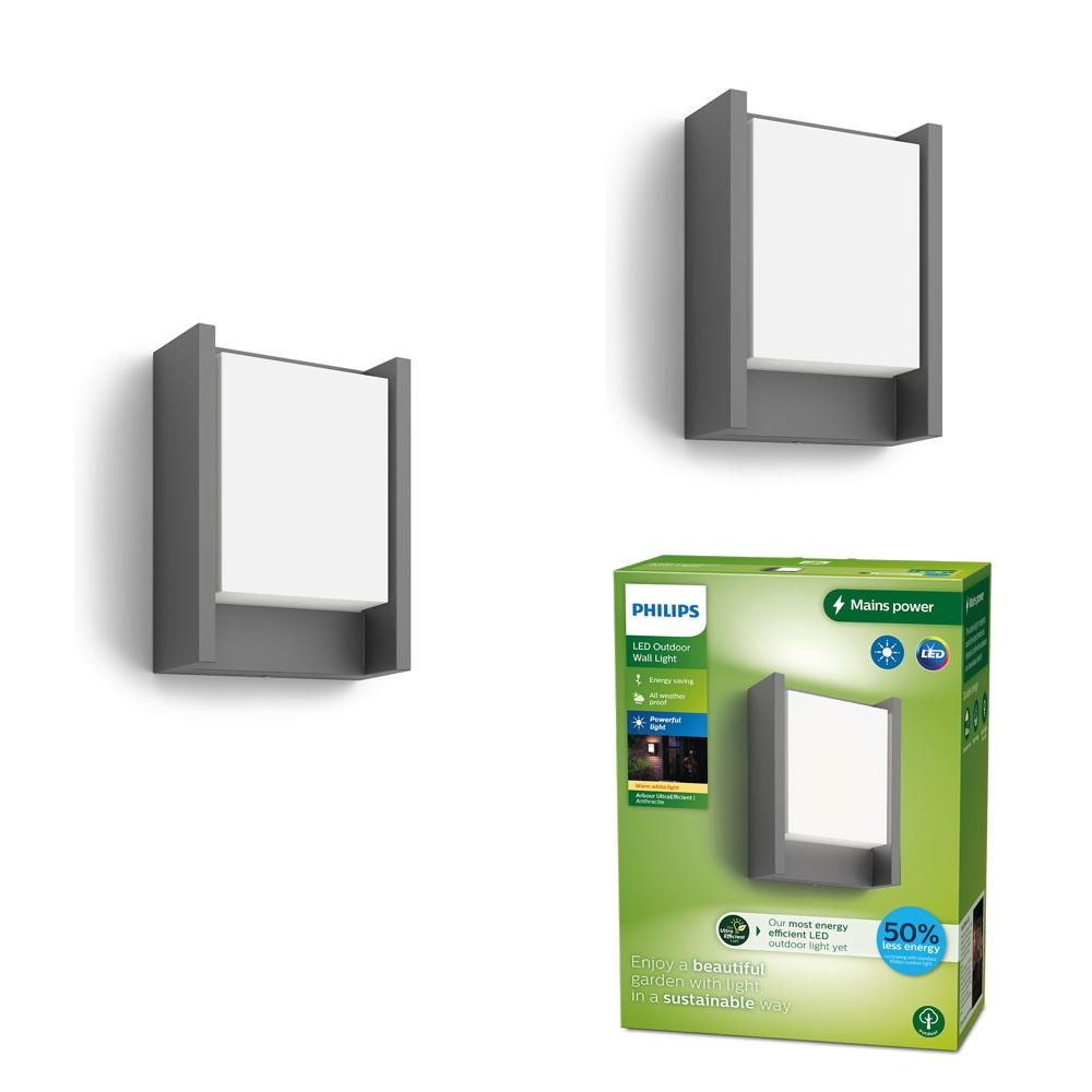 Philips LED-Außenwandlampe Arbour UE, 2er-Set, 2.700 K günstig online kaufen