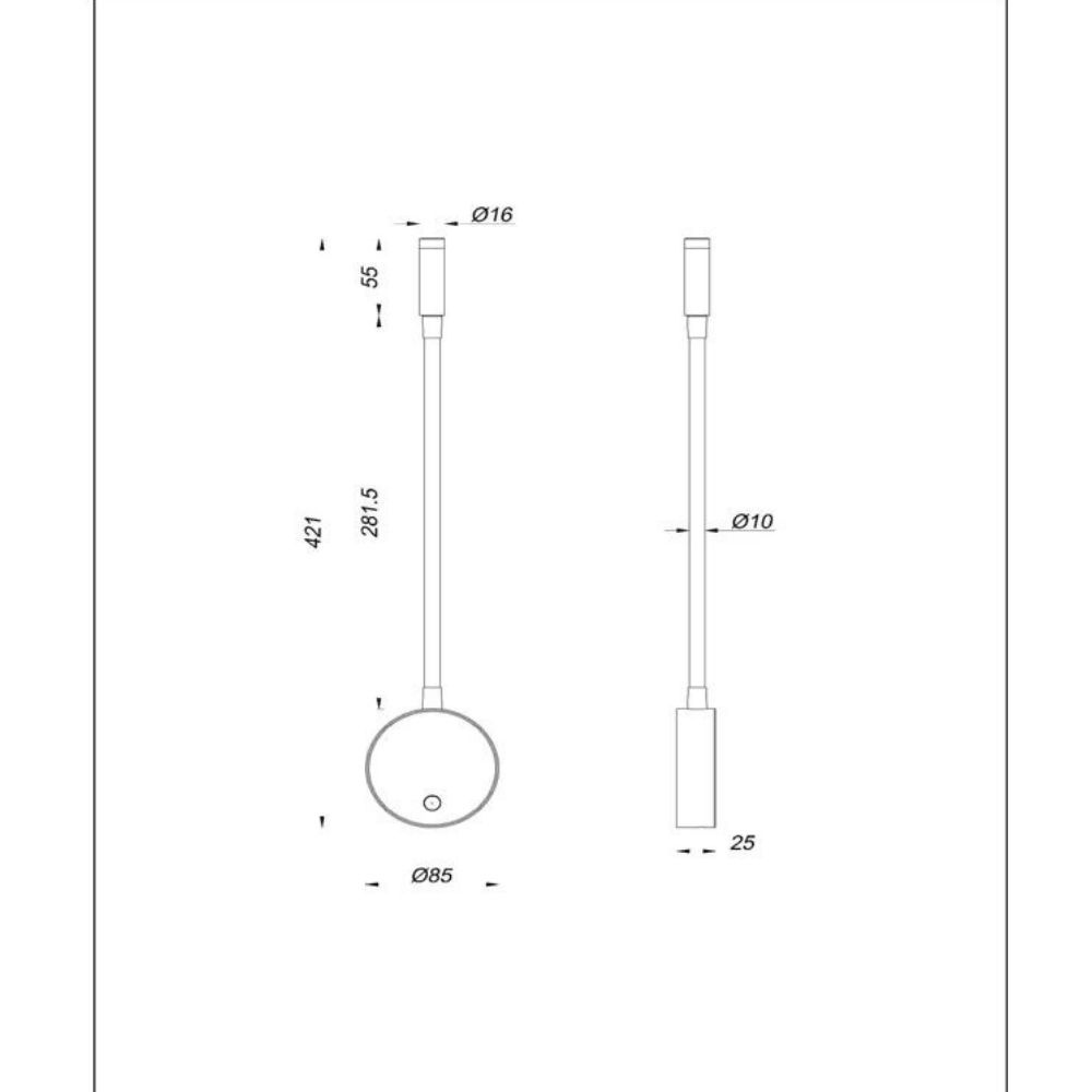 LED Akku Wandleuchte Asja in Grau und Schwarz 3W 190lm günstig online kaufen