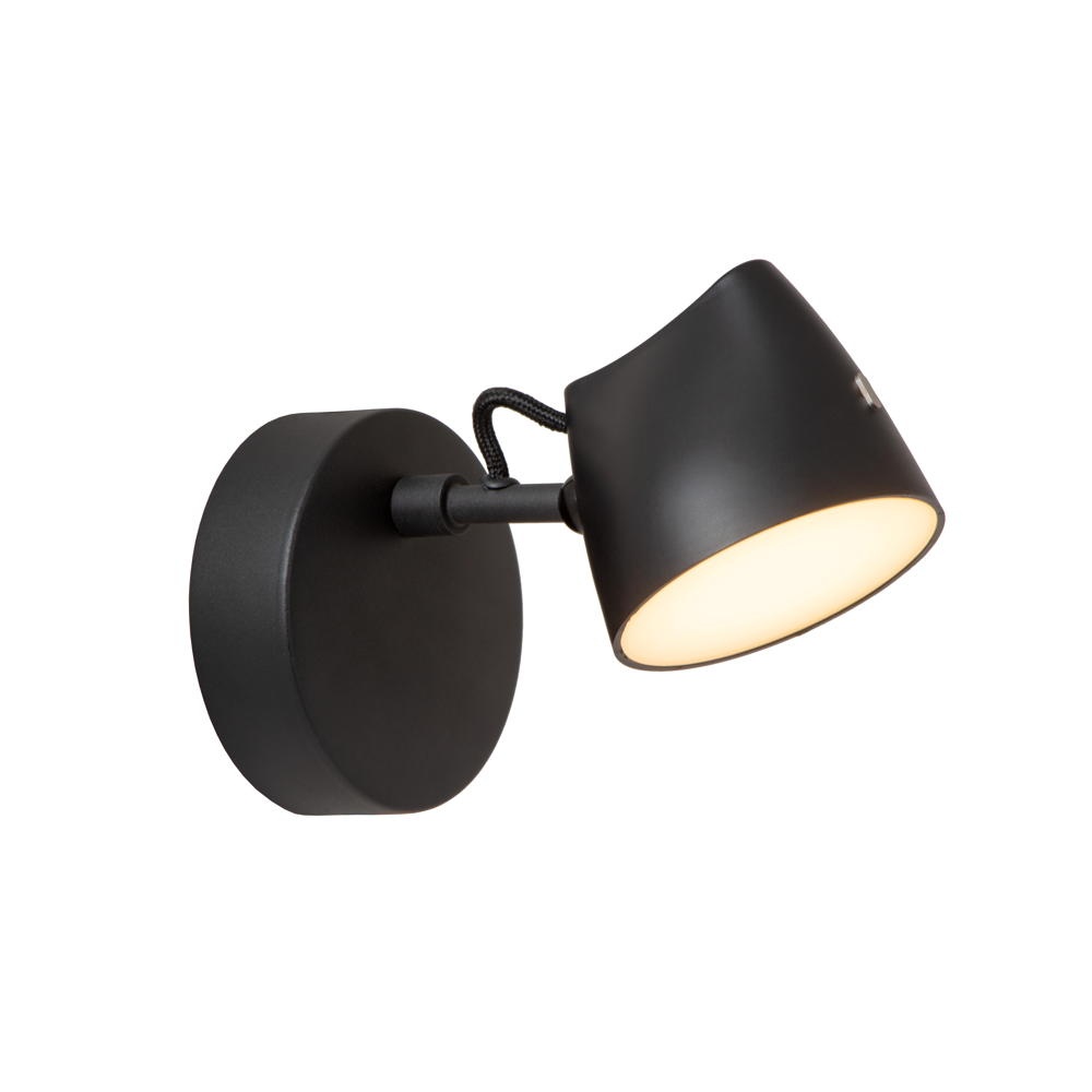 Lucide LED Wandleuchte Milne in Schwarz 8W 250lm