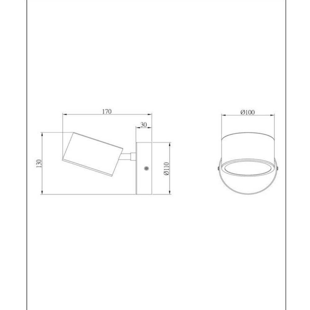 LED Wandleuchte Gian in Taupe 9W 200lm günstig online kaufen