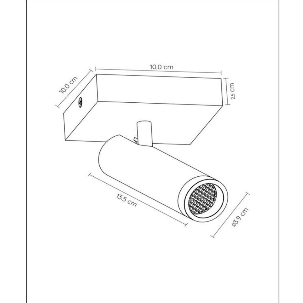 Deckenspot Grado in Schwarz GU10 günstig online kaufen