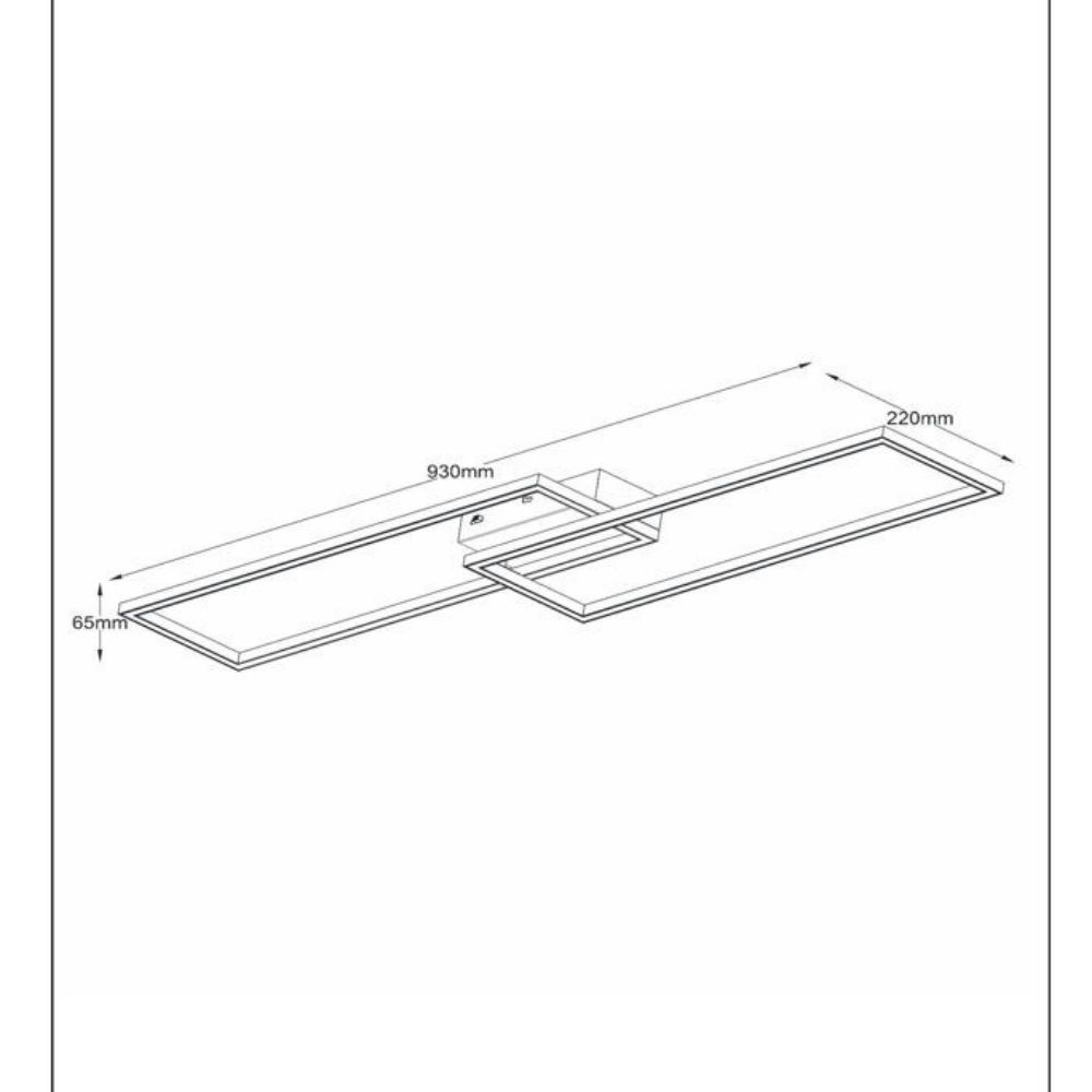 LED Deckenleuchte Arianne in Schwarz 2x 11,5W 1100lm günstig online kaufen