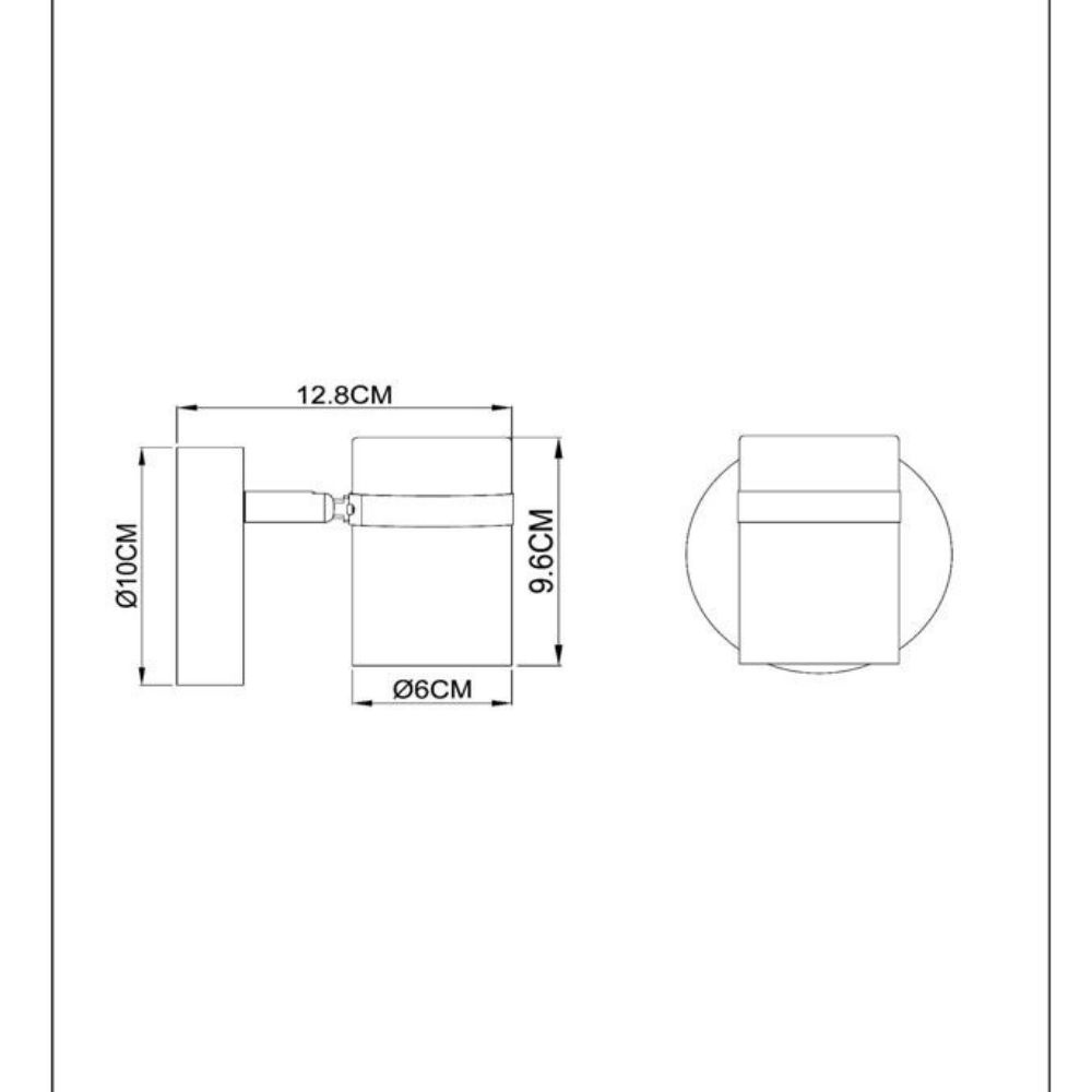 Wand- und Deckenspot Upton in Rauchglas und Schwarz GU10 günstig online kaufen