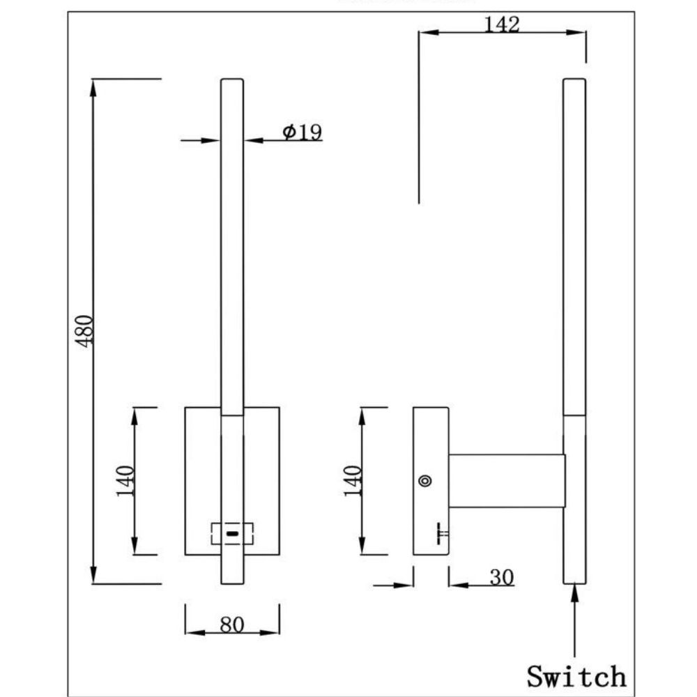 LED Wandleuchte Finan in Schwarz 6W 245lm günstig online kaufen