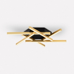 LED Deckenleuchte Antama in Gold und Schwarz