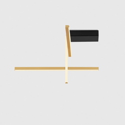 LED Deckenleuchte Antama in Gold und Schwarz