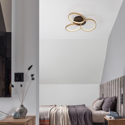 LED Deckenleuchte Elize in Gold und Schwarz