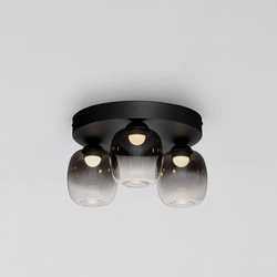 LED Deckenleuchte Kita in Schwarz-transparent und Schwarz