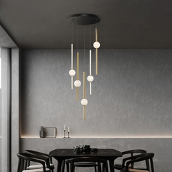 LED Pendelleuchte Acrobat in Gold und Weiß